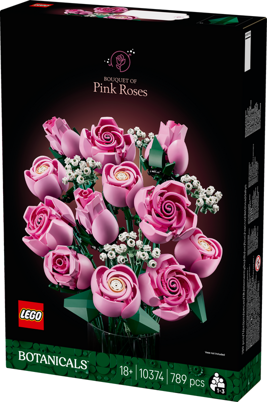 LEGO Botanicals Bukett med Rosa Rosor - 10374